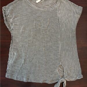 Striped Black and White Women's Top